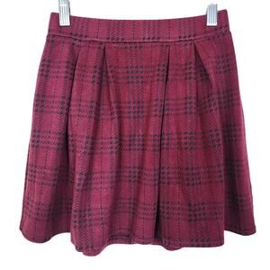 Joe B Benbasset Small Red Black Mini Pleated Skirt